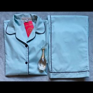 Women 100% Cotton Periwinkle Pajama Set